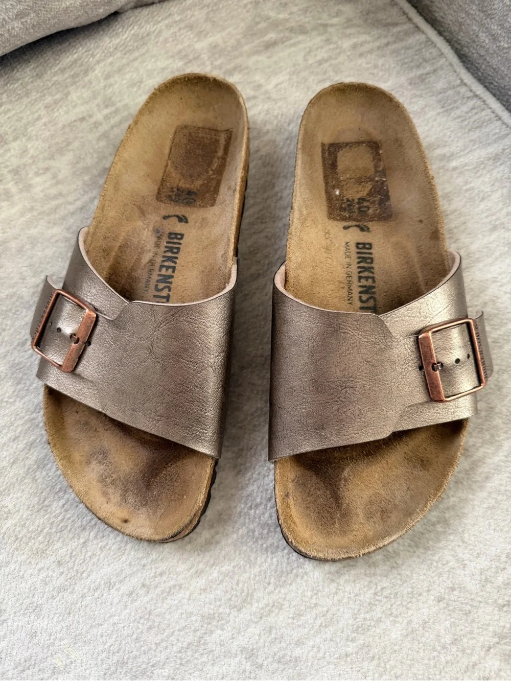 Birkenstock Catalina Grace Taupe Slip On Sandals Size 40/260/Ladies 9